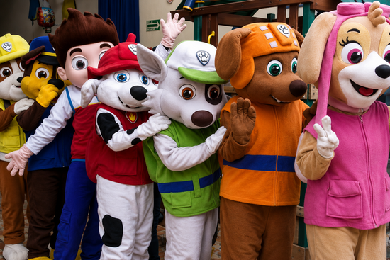 Limpieza de personajes publicitarios de peluche